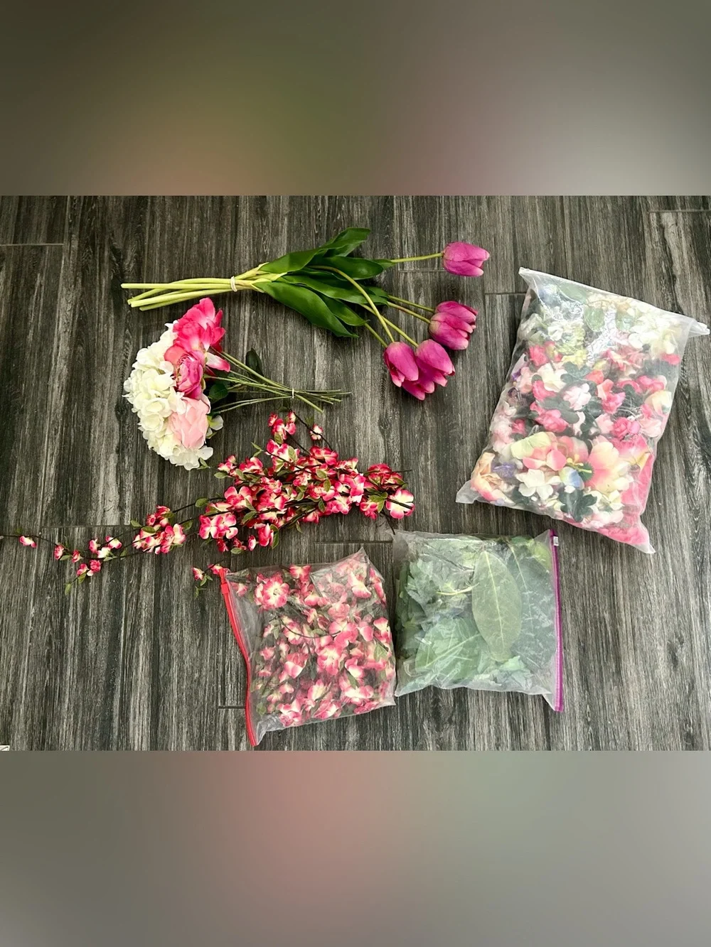 Pink Artificial Flower Bundle for Home Party Decorations farmhouse boho diy